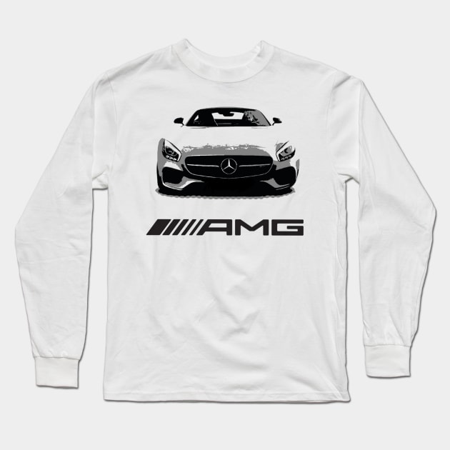 Mercedes GT AMG (pop art) Long Sleeve T-Shirt by d1a2n3i4l5